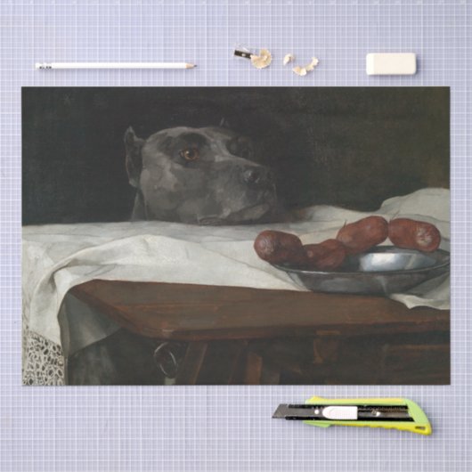 historische Dog Caesar Wilhelm Trübner Tissuepapier (Craft)