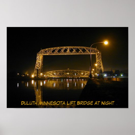 Historische Duluth Minnesota Lift Bridge Poster (Voorkant)