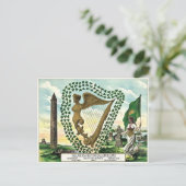 Historische emblemen in Ierland Briefkaart (Staand voorkant)