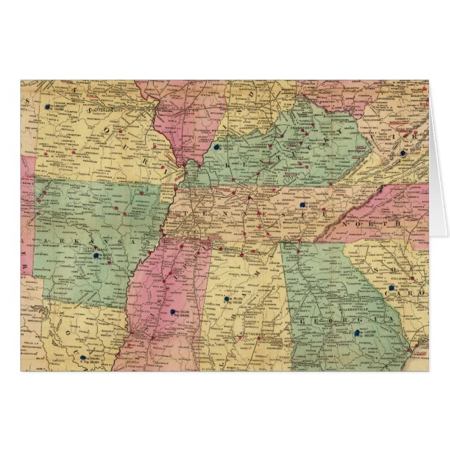 Historische en militaire kaart van de VS (Voorkant Horizontaal)