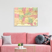 Historische en militaire kaart van de VS Canvas Afdruk (Insitu (Woonkamer))