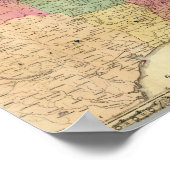 Historische en militaire kaart van de VS Poster (Hoek)