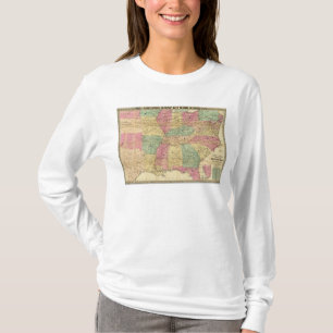 Historische en militaire kaart van de VS T-shirt