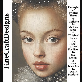 Historische Fantasy Portret Vrouw BG3 Decoupage Tissuepapier