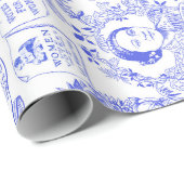 Historische feministische pioneers Blue Toile Cadeaupapier (Rol Hoek)