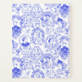 Historische feministische pioneers Blue Toile Planner (Achterkant)