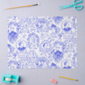 Historische feministische pioneers Blue Toile Tissuepapier (Craft)