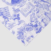 Historische feministische pioneers Blue Toile Tissuepapier (Detail)