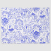 Historische feministische pioneers Blue Toile Tissuepapier (Voorkant)