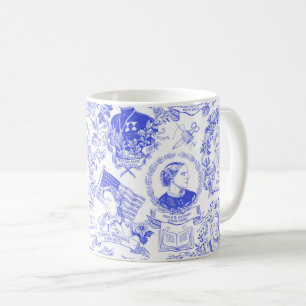 Historische feministische pioneers Toile in Blue Koffiemok