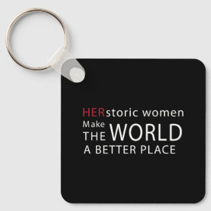 Historische feministische vrouwen citaat sleutelhanger