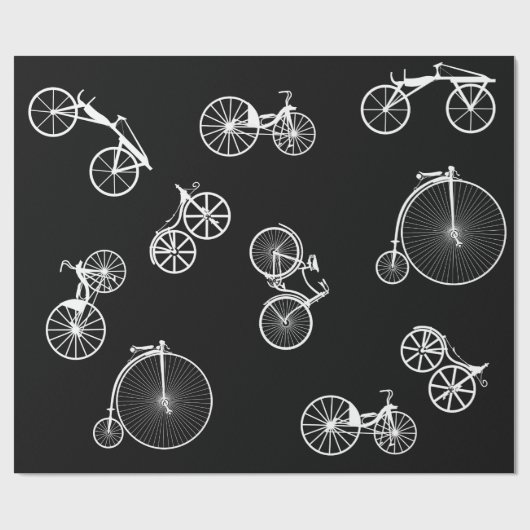 Historische fiets cadeaupapier (Vlak)