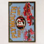Historische Firetruck Art Wall - 20x30 Jigzaag Puz Legpuzzel (Verticaal)