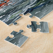 Historische Forth Rail Bridge Schotland Aquarel Legpuzzel (Zijkant)