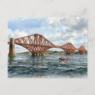 Historische Forth-spoorbrug Schotland Aquarel Briefkaart