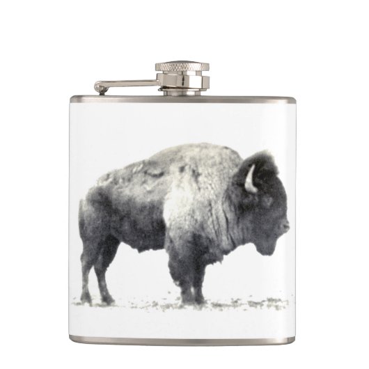 Historische foto van American Bison Heupfles (Voorkant)