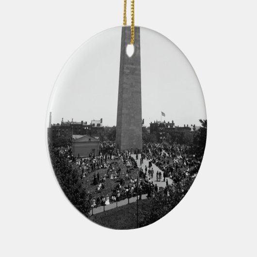 Historische foto van Bunker Hill Monument Keramisch Ornament (Rechts)