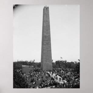 Historische foto van Bunker Hill Monument Poster
