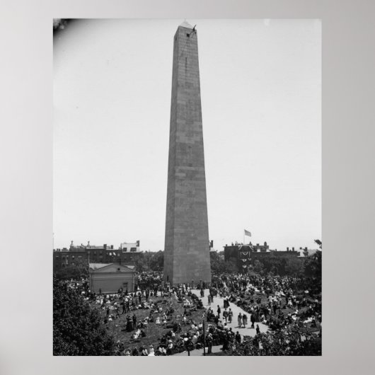 Historische foto van Bunker Hill Monument Poster (Voorkant)