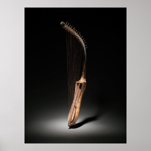 Historische foto van de Egyptische arching Harp Poster (Voorkant)