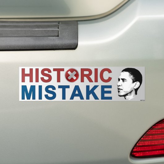 Historische fout bumpersticker (Op auto)