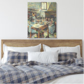 Historische Franse keuken (door Maximilien Luce) Canvas Afdruk (Insitu (Slaapkamer))