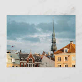 Historische gebouwen in Oud Riga, Letland Briefkaart
