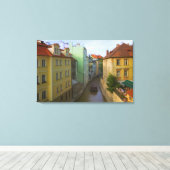 Historische gebouwen met kanaal, Praag, Tsjechisch Canvas Afdruk (Insitu (Houten vloer))