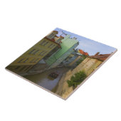 Historische gebouwen met kanaal, Praag, Tsjechisch Tegeltje (Zijkant)