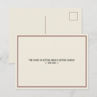 Historische Geest - Mark Twain Citaat Vooruitkomen Briefkaart