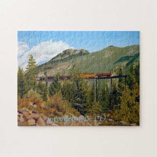 Historische Georgetown Colorado Stoomtrein Legpuzzel (Horizontaal)