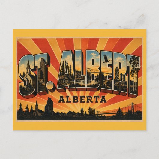 Historische Groenruimte St. Albert Alberta Briefkaart (Voorkant)