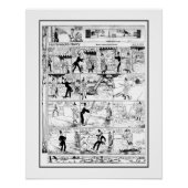 Historische  Haarbreedte Harry Cartoon 1918 Perfect Poster (Voorkant)