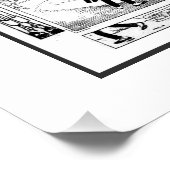 Historische  Haarbreedte Harry Cartoon 1918 Perfect Poster (Hoek)