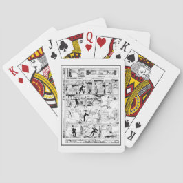 Historische  Haarbreedte Harry Cartoon 1918 Pokerkaarten