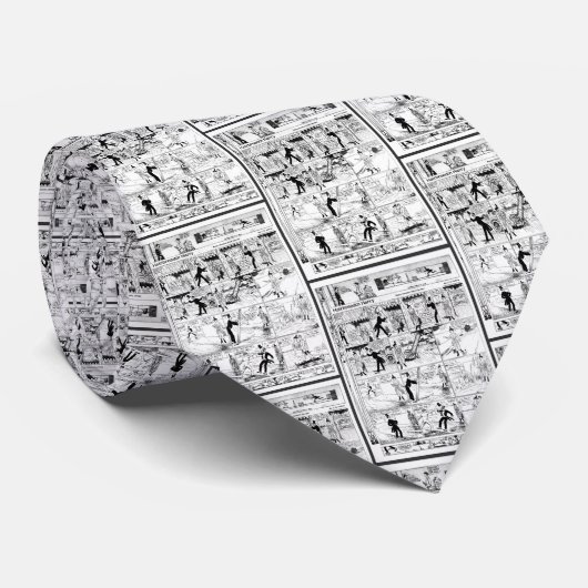 Historische  Haarbreedte Harry Cartoon 1918 Stropdas (Opgerold)