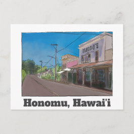 Historische Hawaiaanse Plantagestad Honomu Nostalg Briefkaart