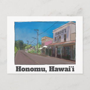 Historische Hawaiaanse Plantagestad Honomu Nostalg Briefkaart