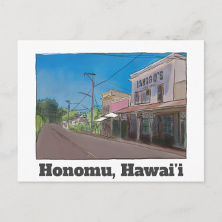 Historische Hawaiaanse Plantagestad Honomu Nostalg Briefkaart