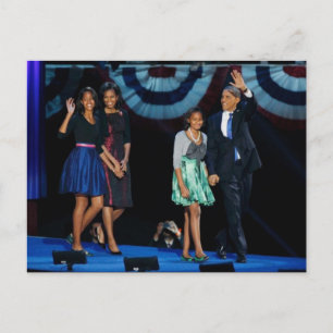 Historische herverkiezing OBAMA president Briefkaart