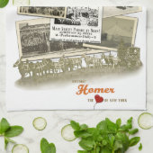 Historische Homer NY Sig Sautelle Circus Towel Theedoek (Gevouwen)