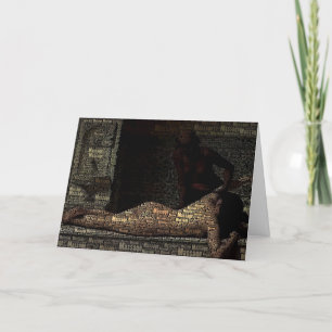 Historische Illustratie Massage Therapy Client Kaart