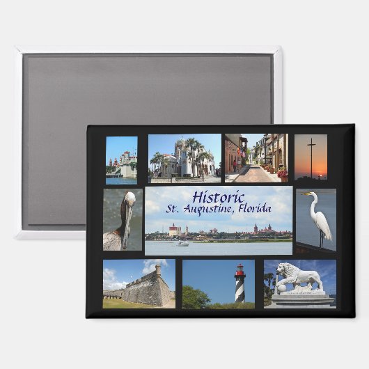 Historische impressies van St. Augustine, Fl. magn Magneet (Voorkant / Achterkant)