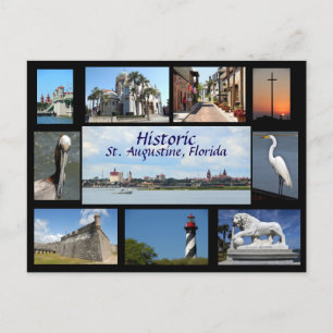 Historische impressies van St. Augustine, Florida  Briefkaart