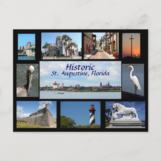 Historische impressies van St. Augustine, Florida  Briefkaart (Voorkant)