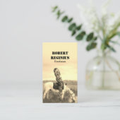 Historische Indische Amerikaanse Chief Sepia Visitekaartje (Staand voorkant)