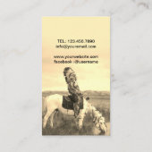 Historische Indische Amerikaanse Chief Sepia Visitekaartje (Achterkant)