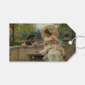 Historische jonge geliefden in het park cadeaulabel (Voorkant (Horizontaal))