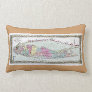 Historische kaart 1855-1857 voor reizigers op het kussen