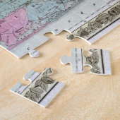 Historische kaart 1855-1857 voor reizigers op het  legpuzzel (Zijkant)